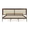 Martha Stewart Jax King Size Solid Wood Platform Bed w/Rattan Headboard and Footboard, Brown Gray MG-090022-K-WOAK-MS - alternate 8